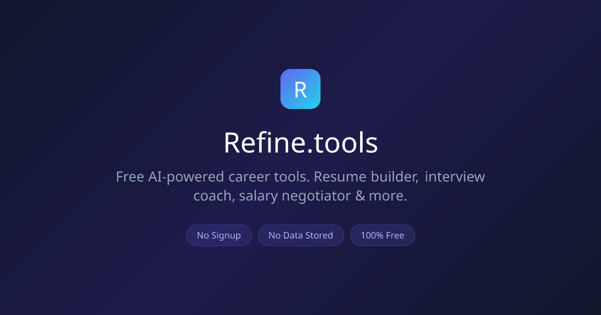 Refine.tools Screenshot